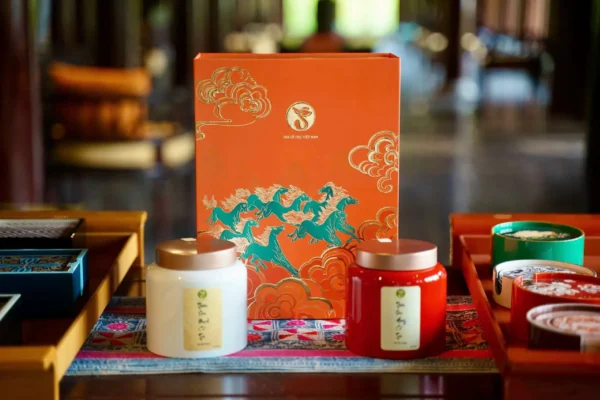 Hộp đựng trà đôi Bát Mã (Phụ kiện)